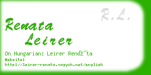 renata leirer business card